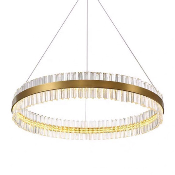 2020 Round Luxury Gold Crystal LED Pendant Light K9 Crystal Chandelier Lighting